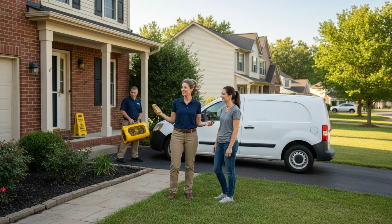 Residential water damage restoration in Moweaqua, IL